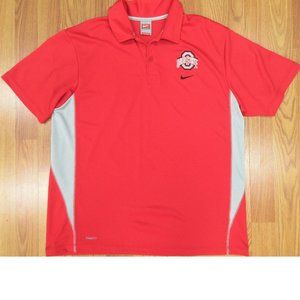 OHIO STATE BUCKEYES NIKE FITDRY POLYESTER POLO